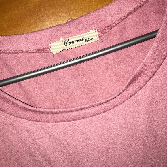 velvet pink tshirt dress - Picture 3 of 3